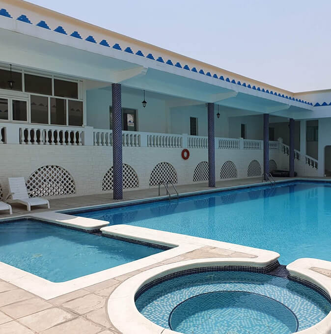 Communal pool at Misan Gardens, Saar, Bahrain
