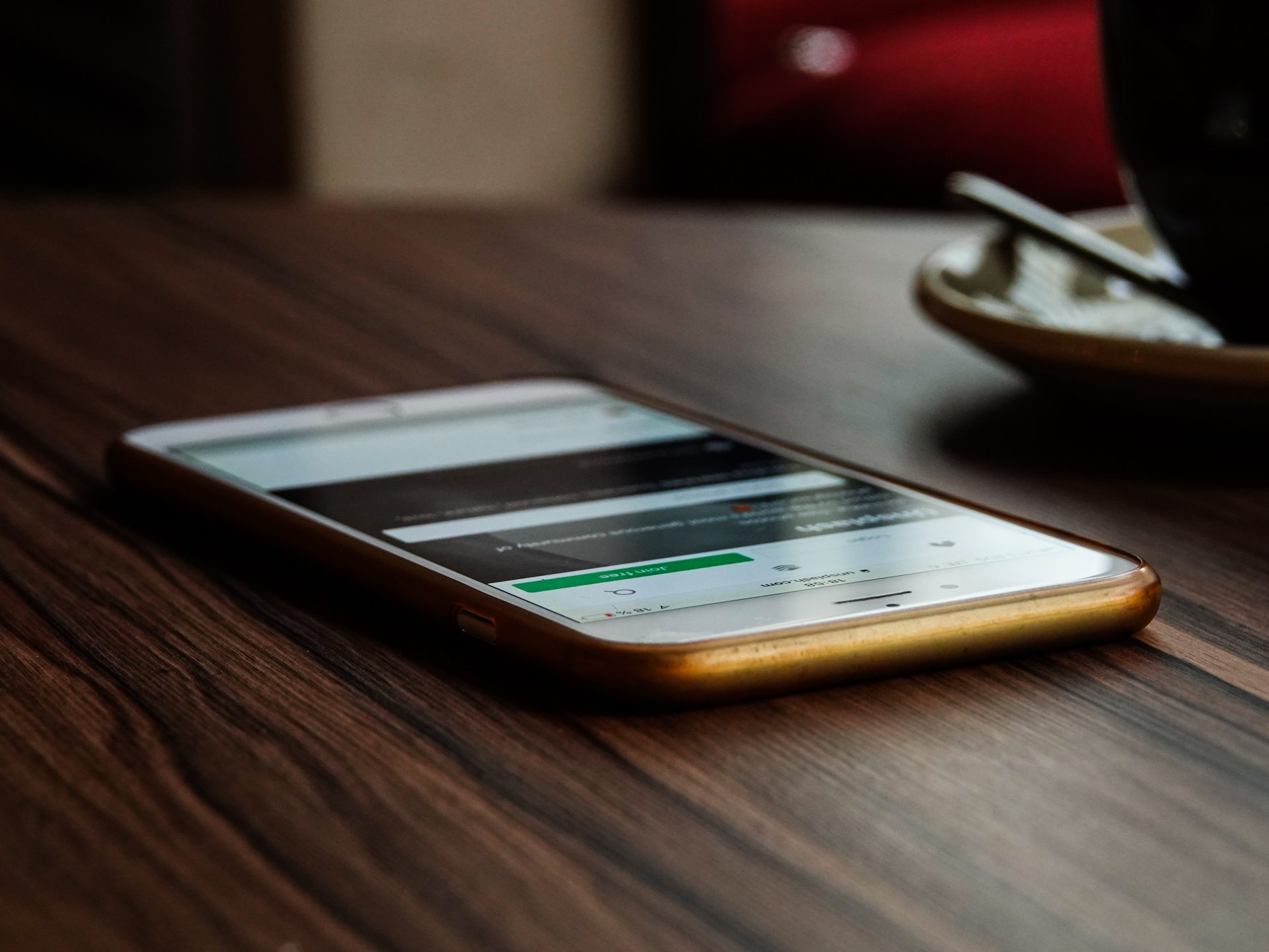 Phone on desk